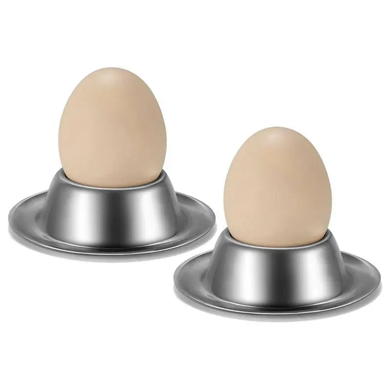 2-Pack Stainless Steel Egg Cups for Soft-Boiled and Hard-Boiled Eggs