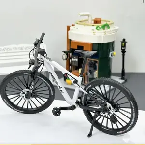 Alloy Bicycle Model, Durable Mountain Bike, Road Bike & Dirt Bikes Miniature, Metal Desk Decor, Collectors' Small Bike, Office and Home Ornament