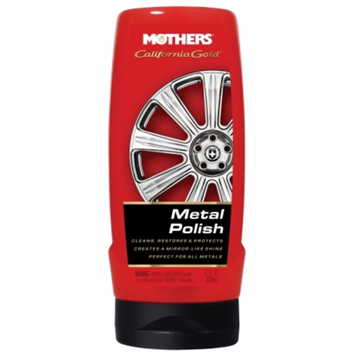 Mothers California Gold Chrome Polish, 12oz Thick Paste Chrome & Metal Polishes, Easy-Apply Gentle Automotive Paint Care Accessory, Cleans Restores & Protects Metal Surfaces Without Scratch or Smear