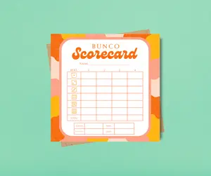 Bunco Scorecard Notepad