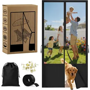 Screen Door Fits 32x80 Inch Front Doors Heavy Duty Fiberglass Mesh,36  Auto Close,No Tools Installation,Keeps  Out Lets Breeze in,Pet  Friendly with Storage Bag