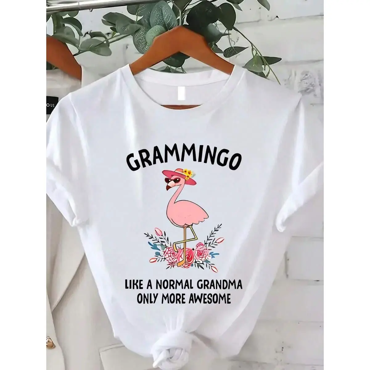 Men's Flamingo Graphic Tshirt - Casual Short Sleeve Crew Neck Top in Soft 100% Cotton for Daily Wear & Fitness, Shortsleeve, Menswear, Clothes, Round Neck, Breathable Fabric, Simple, Soft Cotton, Elastic Stretch