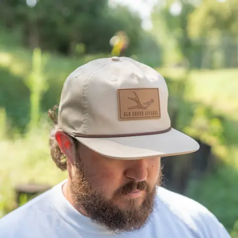 Single Antler Leather Patch - Trucker Hat