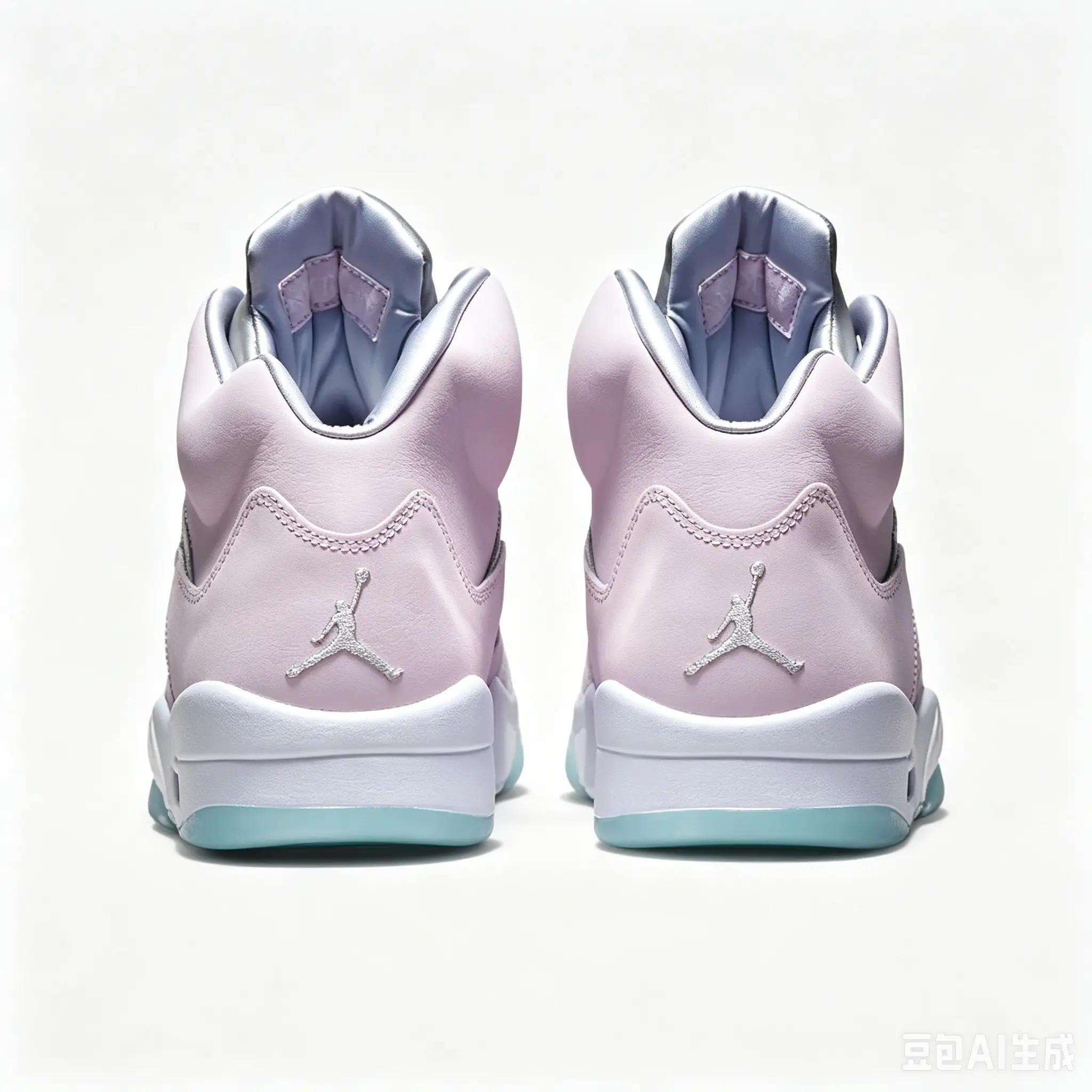 Brand New Sealed with Original Shoe Box Unisex Soft Leather Light Purple High Top Retro Basketball Sneakers, Pastel Tone Vintage Street Collectible Casual Footwear