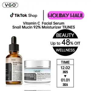 VGO Spring Glow Up Snail Mucin 92% Moisturizer Daily Face Gel Cream for Dry & Sensitive Skin, 50g / 1.76oz Hydrate Nourishing Serum -A
