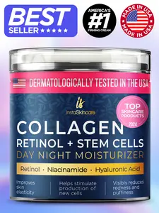 Collagen Retinol & Stem Cells Face Moisturizers Rejuvenating Skin Aging Support, Anti Aging Cream Hydrate Hydrating Moisture Colágeno | InstaSkincare