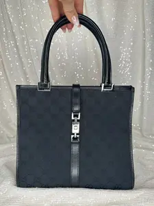 Pre-owned GUCCI Canvas Handbag GG MONOGRAM JACKIE HANDBAG