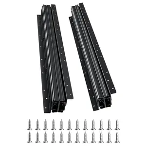 fathersdaygift VEVOR Undermount Drawer Slides, 24 inch, Full Extension Ball Bearing Under Stair Cabinet Rails, 260 LB Load Capacity Heavy Duty Bottom Stair Cabinet Glides Track Runners, for DIY Replacement, Black