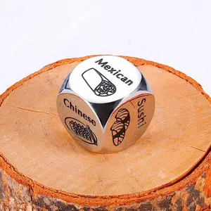 Tired of the “What should we eat?” argument?  Roll this sleek metal dinner decision dice and let fate pick your meal!  The ultimate foodie game night tool for couples, friends & families!  #DinnerDice #FoodieTok #FunnyGift #dateNightIdeas