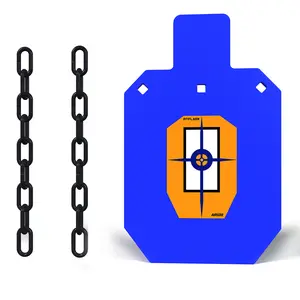 Atflbox 10x16 inch AR500 Steel Target for Shooting, 1/2'' Thick Metal Targets with Mounting Kit, High Caliber Gong Silhouette Metal Target for Precision Shooting