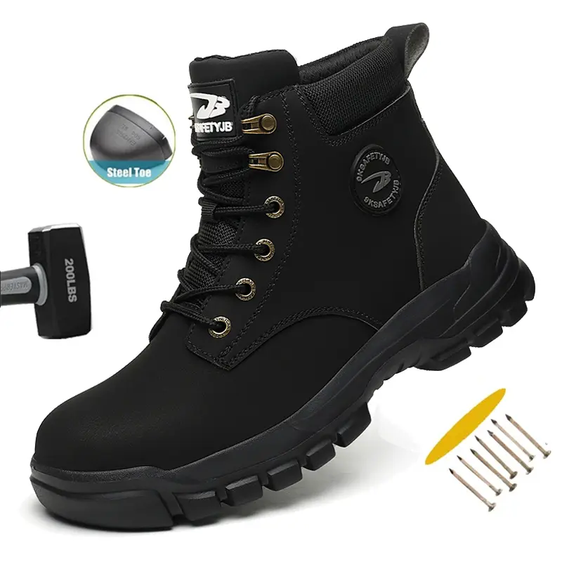 Safety Shoes Men Steel Toe Work Shoes Anti-smash Anti-puncture Indestructible Shoes Protective Boots Industrial Shoes boots men work waterproof