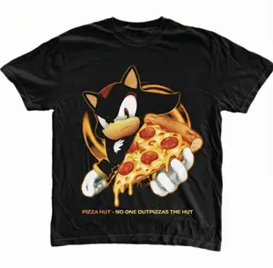 Funny Speed Hedgehog Pizza Shirt, No One OutPizza The Hut T-Shirt, Shadow the Hedgehog Shirt, Sonic Shirt Speedy Cartoon Animal Graphic Tee, Vintage Washed Oversized T-Shirt, Viral TikTok Meme Tee, Unisex Streetwear