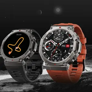 Dm58 Outdoor GPS Smartwatch, 1.43 Inch Amoled Screen, Wireless Calling, Glonass Bds Navigation, 5atm Waterproof, 170 Sports Modes, Fitness Tracker, T-Rex3 Smart Watch Gift Watch For Man Women
