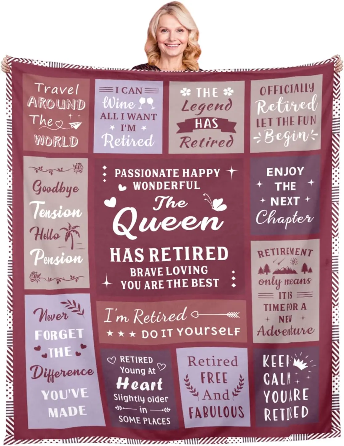 Retirement Gifts for Woman Retirement Blanket for Women 2024 Retired Gifts for Women Coworker Leaving Gift Going Away Gift for Coworker Woman Best Gifts for Retirement Farewell Gifts for Friends Nursea