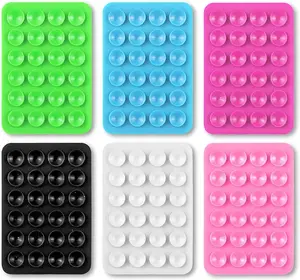 2pcs Silicone Suction Phone Mount Sticky Phone Grip Suction Cup Phone Case Mount for Selfies Videos