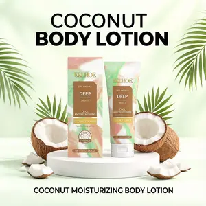 Coconut Moisturizing Body Lotion, Long-Lasting Hydration, Nourishes Dry Skin, Refreshes and Revives, Ideal for All Skin Types