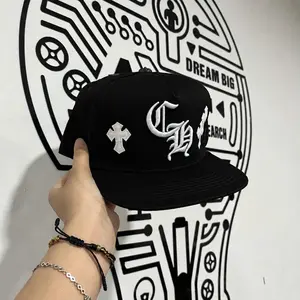 Vintage Gothic Cross Embroidered Baseball Cap Unisex Streetwear Hat