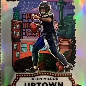 Divy Spot for 2025 Panini Donruss Optic Jalen Milroe Uptown No. 10 Seahawks Rc