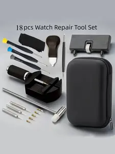 Luxury Professional Watch Repair Tool Kit, Includes Back Cover Opener, Hammer, Spring Bar Pin, Watch Adjustment Box