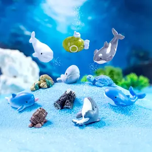 Ocean Discovery Miniatures 10-Piece Set - Educational Kit with Crystal Sharks, Dolphins, Crocodiles, Turtles, Octopuses, and More Perfect for Aquarium Décor or Desktop Display