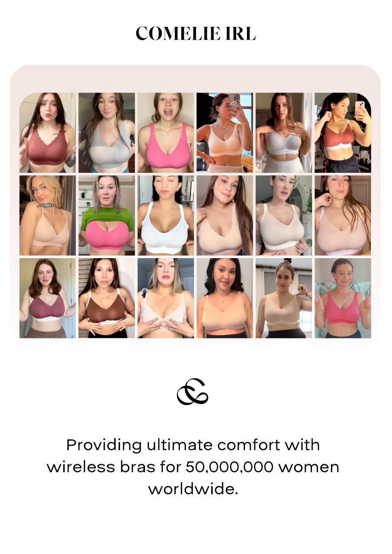 [Flash Sale]COMFELIE Plus size L-4XL Wireless Bra, Women Full Coverage No Underwire Comfort Smoothing Bralette for Workout Everyday Bras EB029