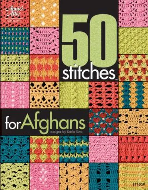 USED Book - 50 Stitches for Afghans by Sims, Darla (Paperback) - english