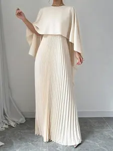 Women's Solid Color Dress, Fashion Elegant Classy Flattering Dress Gowns for Party Holiday Wedding, Ladies Summer Clothes