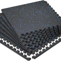 6 Pieces Black with Blue Dots