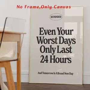 Positive Letter Pattern Unframed Painting, Unframed Art Print, 1 Count Modern Wall Art Poster, Wall Art Decor for Home Living Room Bedroom Study Room, Ornaments