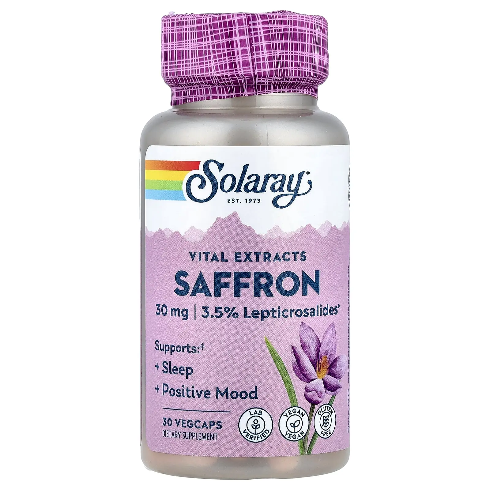 Solaray Vital Extracts, Saffron, 30 mg, 30 VegCaps Solaray Vital Extracts, Saffron, 30 mg, 30 VegCaps