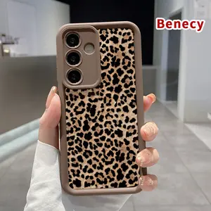 Phone Case Compatible with SAMSUNG Galaxy S23 Ultra S24 Plus S25 S22+ Wild Leopard Print Pattern Drop Protection Shockproof Soft Silicone Smartphone Cover Casing