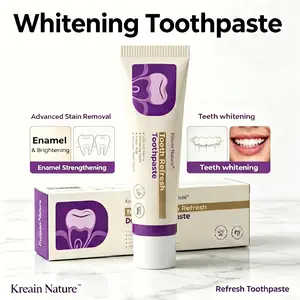 Kreain Nature 2 All-Natural Hydroxyapatite Toothpaste, 100g, 3-Year Shelf Life - Gentle Cleansing, Soothing, Whitening Blend for Daily Healthy Teeth & Fresh Breath