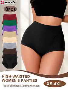 8-Pack High-Waisted Tummy Control Shapewear,Ultra-Stretchy Full Coverage, Butt-Lifting Body Sculpting, Cloud-Soft Seamless Fabric, Invisible Under Tight Outfits, Perfect for Gym/Daily/Dates, Sizes S-2XL