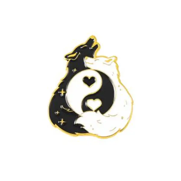 Wolves in Love Around Peace Sign Peace & Love