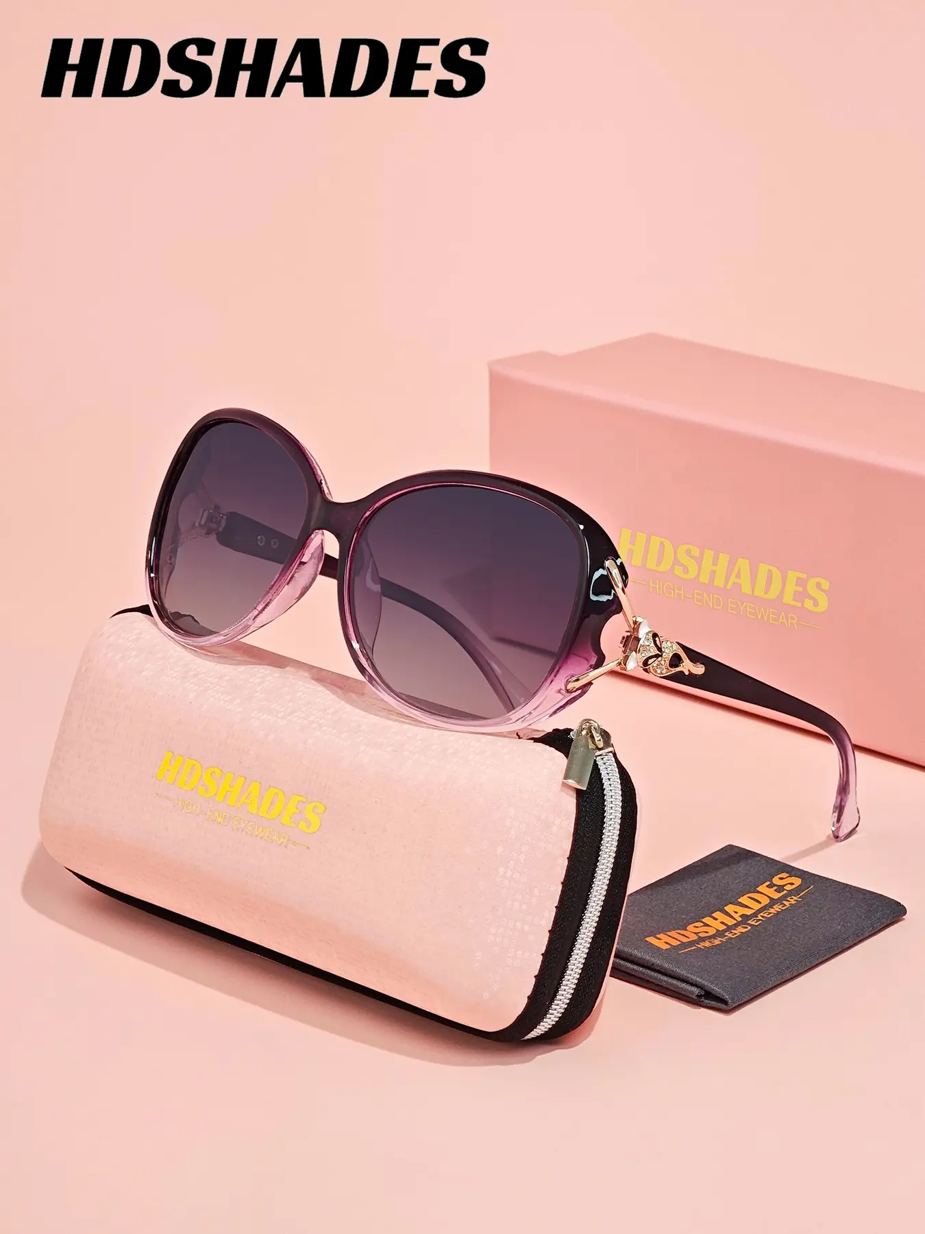 HDSHADES Unisex Charming Full Frame Sunglasses Outdoor-friendly Butterfly Frame Polarized Lenses Summer Sunglasses Polarized Sunglasses UV400