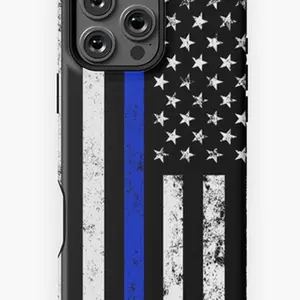 PHONE CASE Police Styled Distressed Vertical American Flag