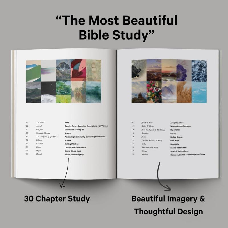 Alabaster The Good and Beautiful Bible Study Volume 1 - Guided Spiritual Bible Study with Daily Prayers and Contemplative Artwork, Thoughtful Gift for Men