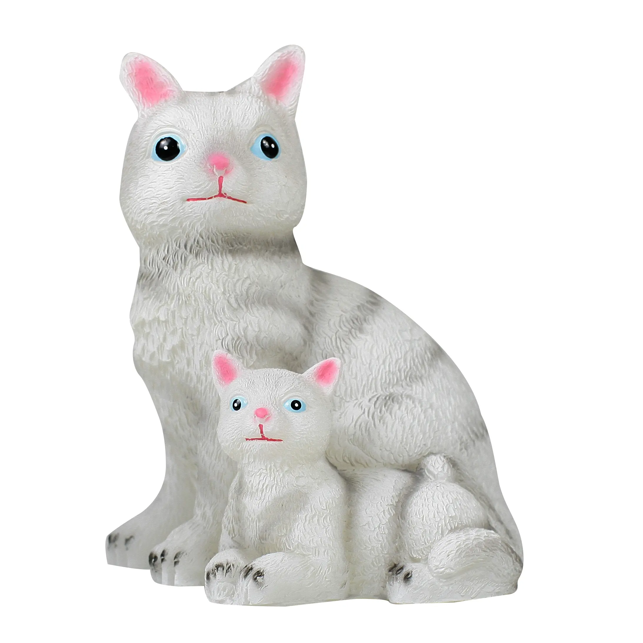 CANDLE CHOICE Handmade Hand Painted Real Wax Vivid Cat Kitten Battery Operated Flameless LED Candle Kids’ Children’s Room Nursery Animal Night Light Nightlight Decorative Table Lamp with Auto Daily Cycle Timer Home Decor Gray