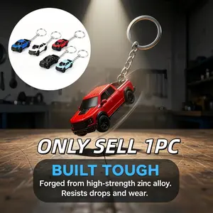 Ford F150 Metal Keychain, Compatible with Ford F150 Accessories, F-150 Key Ring Cover, 2022 Toy Truck Design, Durable and Stylish