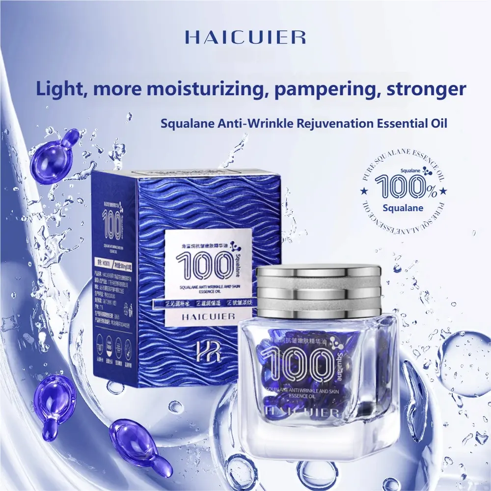 100% Squalane Anti-Wrinkle Skin Brightening Oil, High Purity No Additives, Smooth & Luxurious Texture, Easy Absorption for Dry Winter Skincare