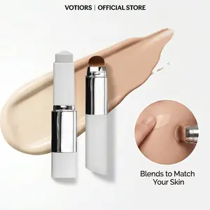 Color-Changing Foundation Stick 2-in-1 with Built-in Brush – Creates Smooth, Flawless Matte Finish & Natural Look