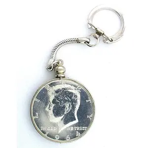 1964 KENNEDY HALF DOLLAR KEYCHAIN OLD NEW STOCK STORED 4 DECADES ES8415/41223