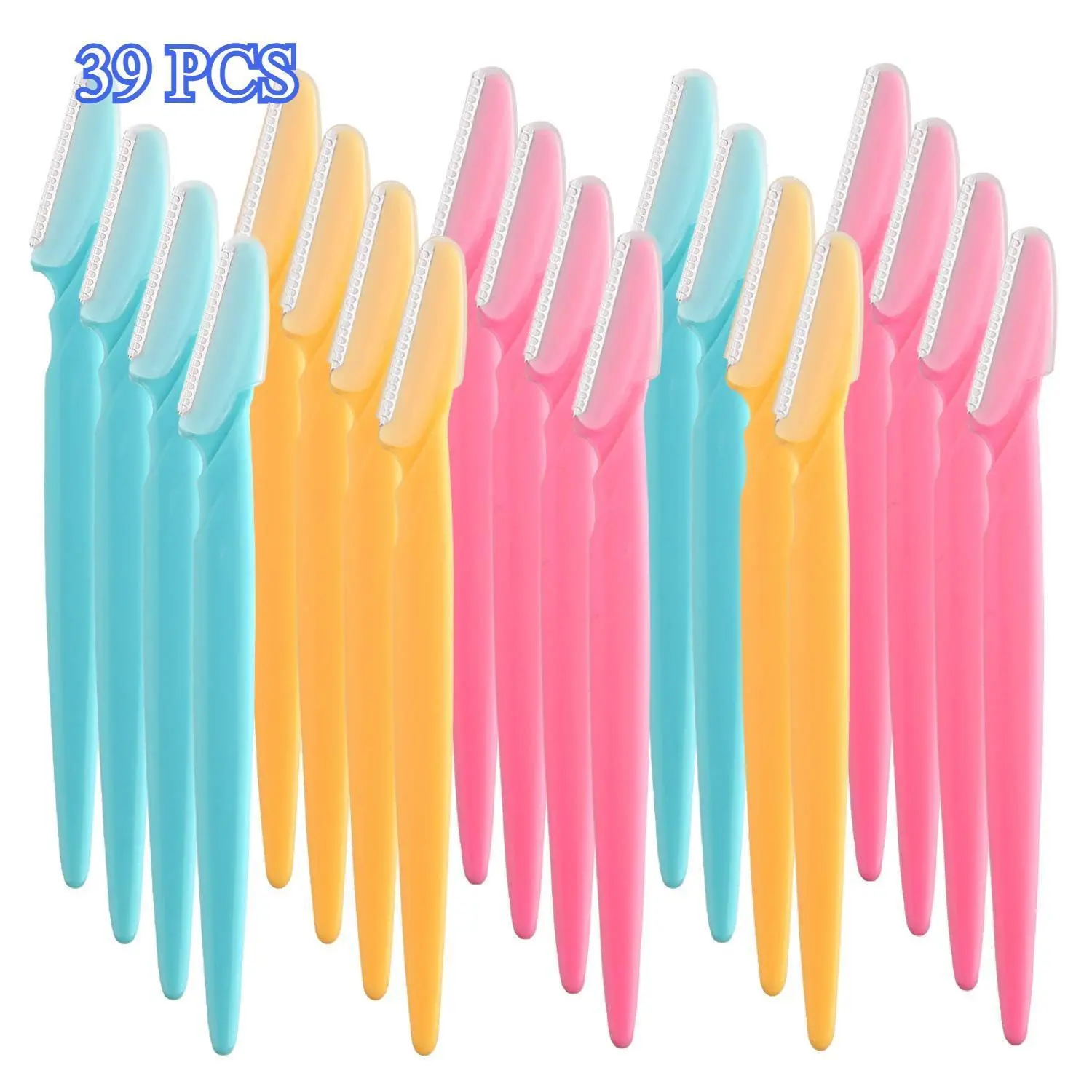 39-Piece Eyebrow Razors, Multipurpose Exfoliating Dermaplaning Tool for Face Shaping, Precision Cover-Included Cosmetic Gadget for Women, Easy-to-Use Bathroom Supply Gift, Eyebrow Razor Razors