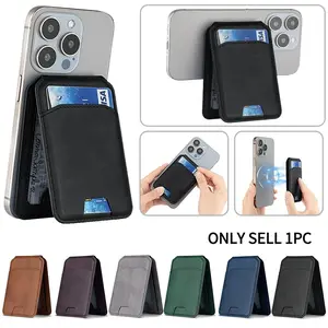 Magsafe Card Wallet Phone Stand PU Leather Magnetic Card Holder  Phone Cases Bracket Stand with Kickstand for IPhone 13/14/15/16