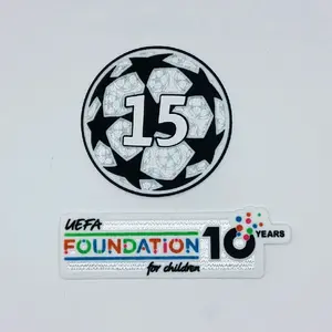 Madrid Uefa Foundation Champions League Iron-On Sleeve Patch Set 25/26