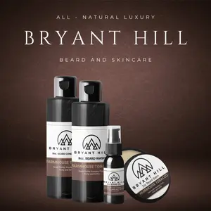 Bryant Hill Farmhouse Collection Premium Beard Care Set - All-Natural Luxury Beard Wash, Conditioner, Oil & Balm - Complete 4-Step System for Men