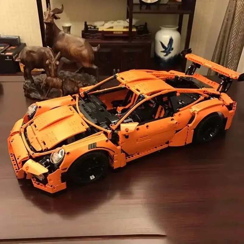 New 911 Gt3 Rs 2704 Piece Mechanical Car Toy Building Blocks, Model Building Blocks, Kids and Adults Puzzle Gift, Birthday Present for Boys and Girls