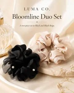 LUMA CO. Bloomline Duo Set, 2-Piece Ruffle Scrunchies