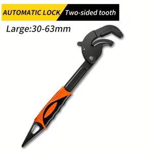 Heavy-duty multi-function adjustable wrench - adjustable opening pliers tool, manual mechanical tool, heavy-duty metal structure, adjustable lever mechanism, suitable for plumbing, electrical, automotive, piping, construction