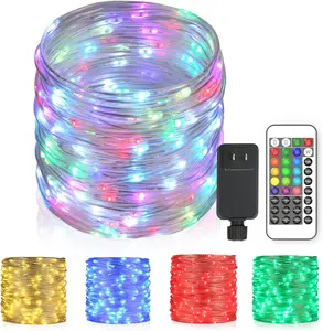 Outdoor String Lights,80 Ft Rope Lights 240 LEDs Color Changing Lights with Remote, Waterproof Lights Plug-in Outdoor Fairy Lights Twinkle Lights for Wedding, Patio, Garden, Christmas Decor,16 Color
